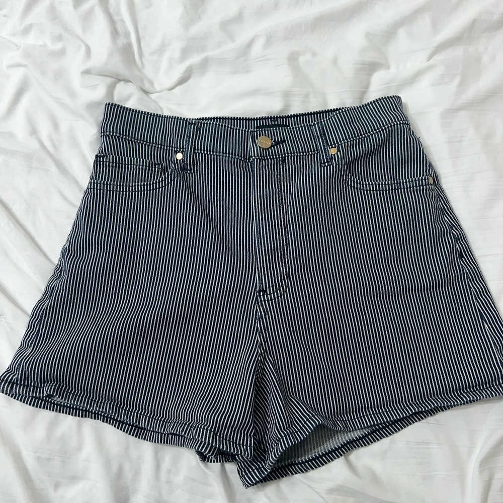 Express High Waist Black and White Shorts